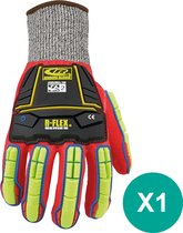 RINGERS® R068 - Mechanische schokbestendige handschoenen, Werkhandschoen, S, HI-VIZ, 1 paar