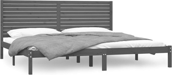 vidaXL - Bed frame met opbergruimte - Naturel - Hout - 200x200 cm | Leen Bakker