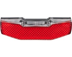 AXA Blueline E‑bike Achterlicht – LED Fietsverlichting – 6–12V – 600 m Zichtbaarheid – Zijzichtverlichting – Geïntegreerde Reflector – 80 mm Montage – Rood
