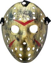 TECQX Jason Voorhees Hockey Masker - Halloween Masker - Horror Film Friday The 13th - Cosplay Masker - Verkleedmasker - Goud