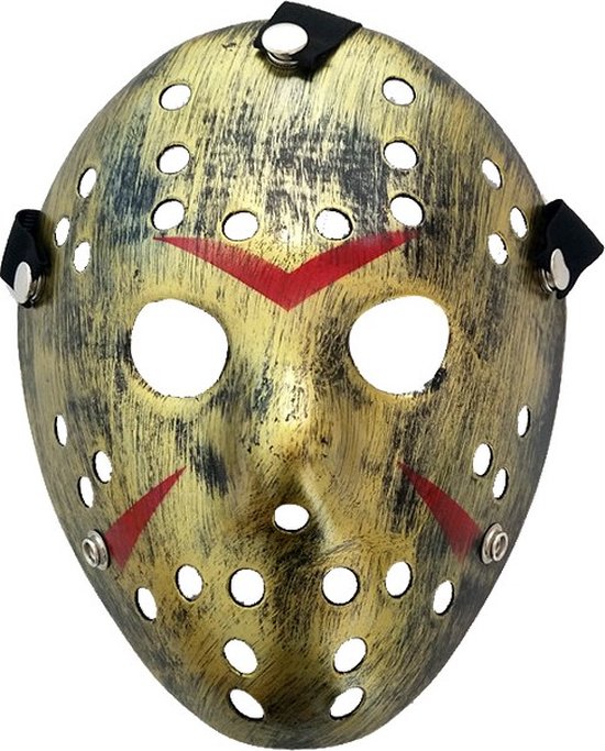 Jason Voorhees Hockey Masker - Halloween Masker - Horror Film Friday The 13th - Cosplay Masker - Verkleedmasker - Goud
