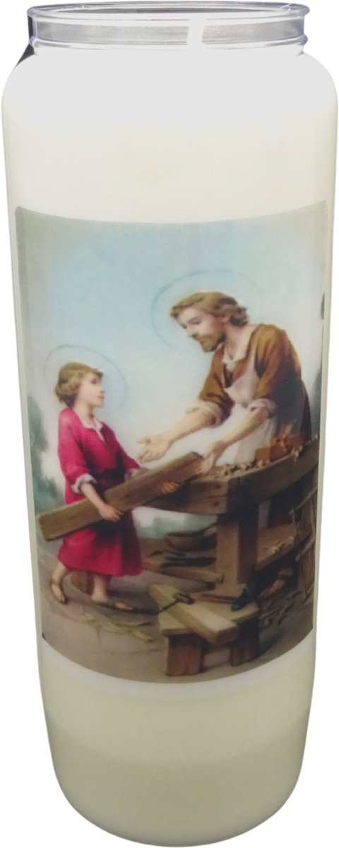 Partijhandel RODO Noveenkaars Heilige Man 013 - 9 dagen brander (5 stuks) wit