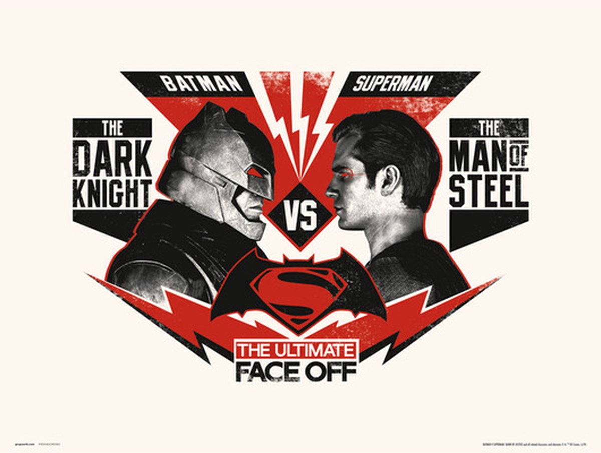Grupo Erik Marvel DC COMICS BATMAN VS SUPERMAN ULTIMATE FACE OFF - Art Print 30x40 cm