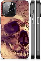 GSM Hoesje iPhone 14 Pro Max Silicone Back Case met Zwarte rand Skullhead