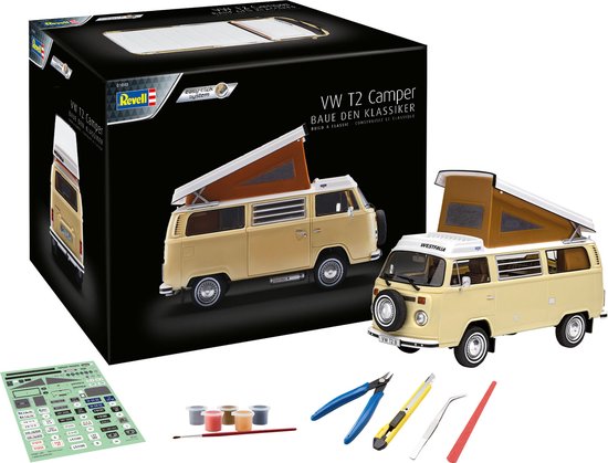 Foto: 1 24 revell 01040 volkswagen vw t2 camper bus adventskalender plastic modelbouwpakket