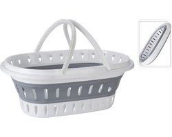 Storage Solutions Wasmand - opvouwbaar - met handvatten - kunststof - 25 Liter - 58 x 38 cm - Draagwasmand - Wasgoedmand