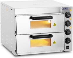 Pizzaoven - roestvrijstalen pizzamaker op hoge temperatuur - Royal Catering
