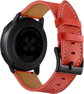 YONO Bracelet Cuir 22mm - Bracelet de montre adapté pour Samsung Galaxy Watch 46mm / 3 (45mm) / Gear s3 - Polar Vantage M2 / Grit X - Garmin Vivoactive 4 / Venu 2 - Huawei Watch GT 3 (pro) / 2 - Amazfit GTR - Rouge