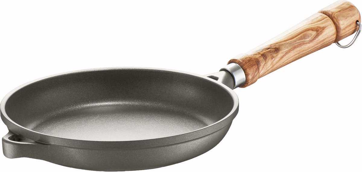 Berndes Koekenpan - Bonanza - Essenhouten Steel - 20 cm - Grijs