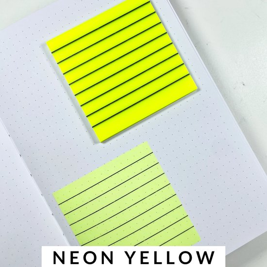 Foto: Akyol sticky notes neon yellow transparante sticky notes memoblok met 50 memoblaadjes zelfklevend waterbestendig herbruikbaar 76x76mm