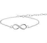 Bracelet Argent Rhodié Infini Zirconium 1 1324383 16 cm