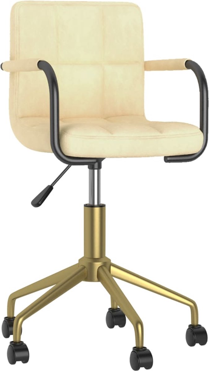 Beliani Bureaustoel Palmdale Bruin Zwart Goud 61x58x87 Cm