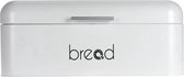 Boîte à pain - Métal - blanc 42x22x16cm