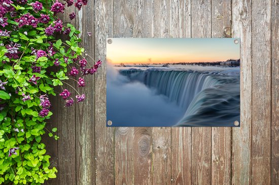 Sunset at Niagara Falls in North Amérique Garden Poster 90x60 cm - Toile de jardin / Peintures extérieur / Peintures d'extérieur (décoration de jardin)