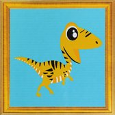 Schilderen op Nummer Kinderen - Dinootje - geel - Kleuren Op Nummer