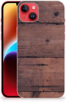 Leuk TPU Back Cover iPhone 14 Plus GSM Hoesje Customize Old Wood