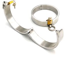 Metalen rvs halsband plus slot