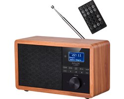 Adler AD 1184 - Retro DAB+, RDS en FM radio - afstandsbediening - Bluetooth - LCD display