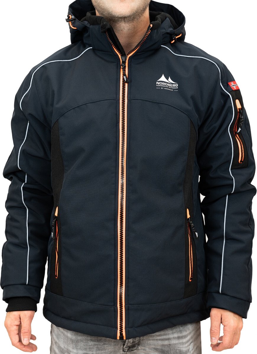 Nordberg Ole Gevoerde Softshell Heren Jas Ms01401-ny Kleur 3XL Blauw