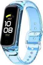TPU Smartwatch bandje - Geschikt voor Samsung Galaxy Fit 2 zon-verkleurend crystal bandje - transparant-blauw - Strap-it Horlogeband / Polsband / Armband
