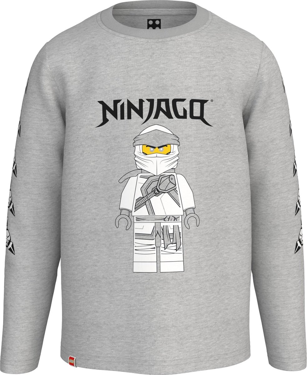 Legowear Jongens Tshirt Lego Ninjago M12010586 Grey Melange - 152