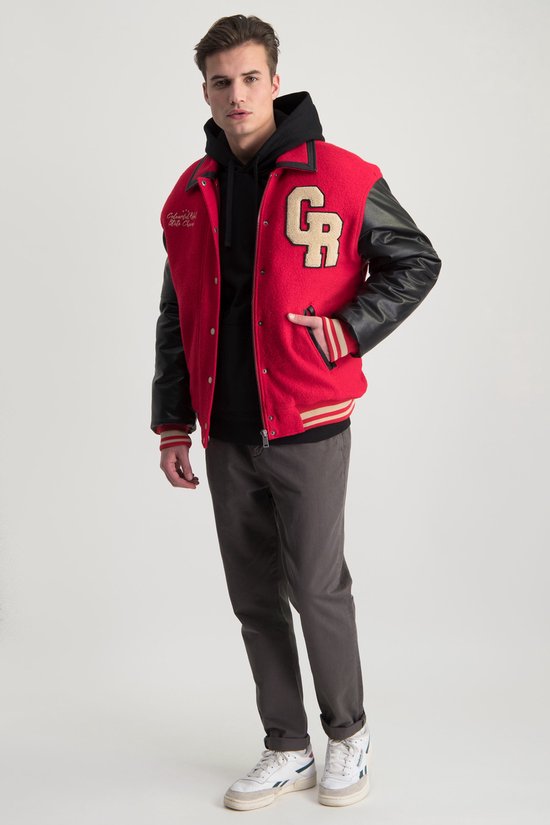 Colourful rebel baseball jacket hotsell