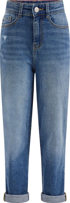 WE Fashion Filles - Jean mom taille haute stretch