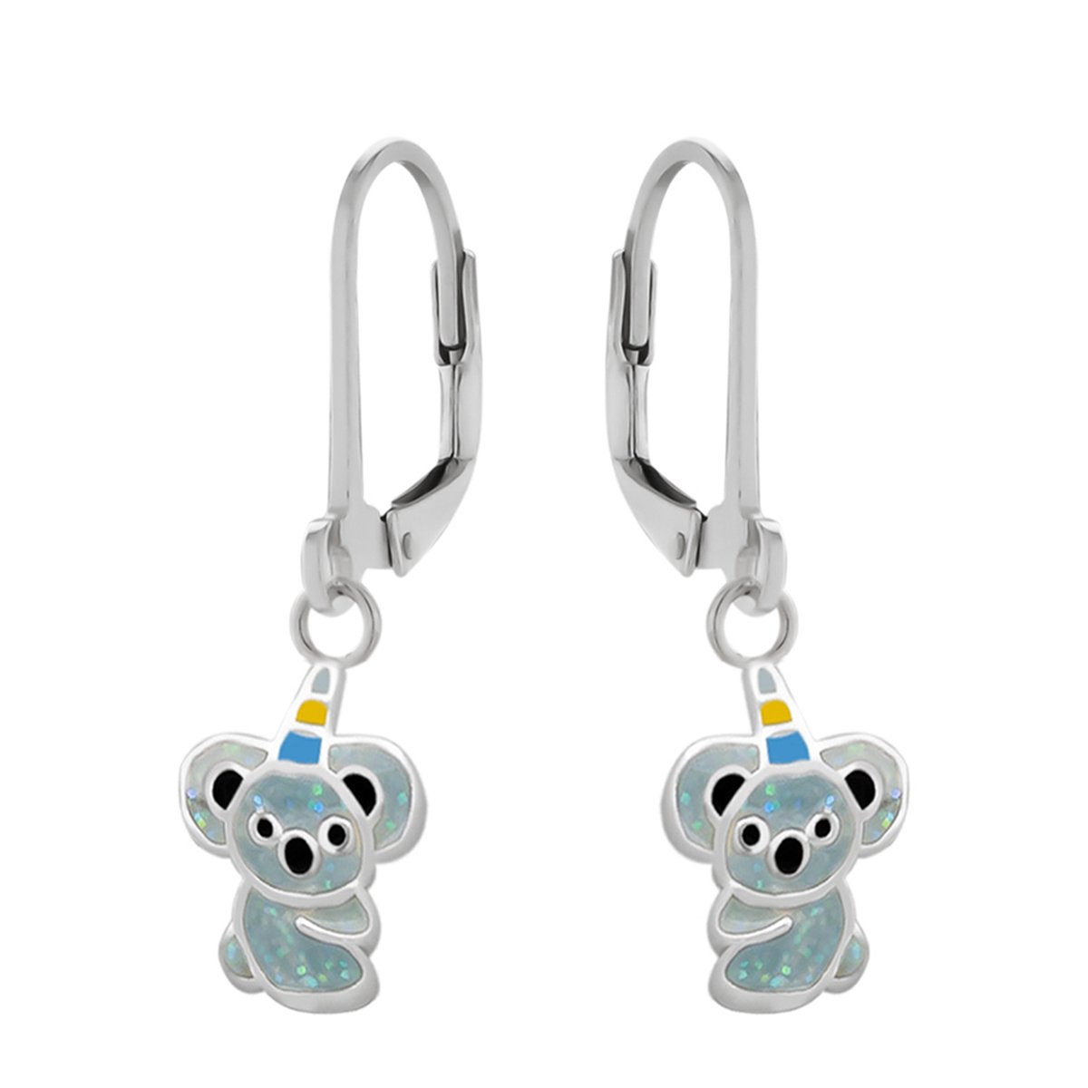 Eenhoorn oorstekers 925 sterling zilver eenhoorn oorbellen kleurrijke emaille eenhoorn kinderen meisjes cadeau voor meisjes sterling zilver, Sterling zilver