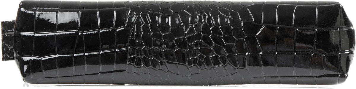5401-61 Bodensee pennenetui met ritssluiting Croco Zwart