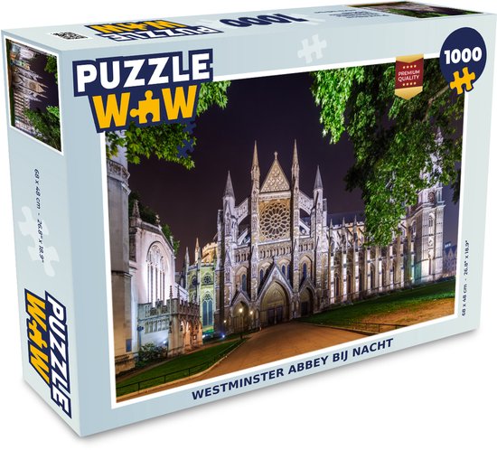 Puzzel Westminster Abbey bij nacht