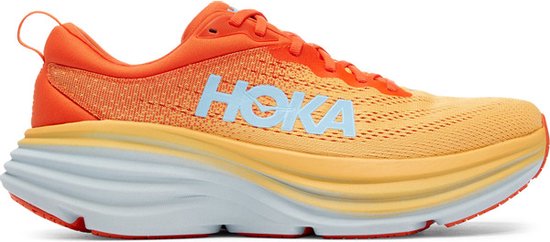 HOKA One One Bondi 8 Heren - Sportschoenen - Hardlopen - Weg - oranje/rood