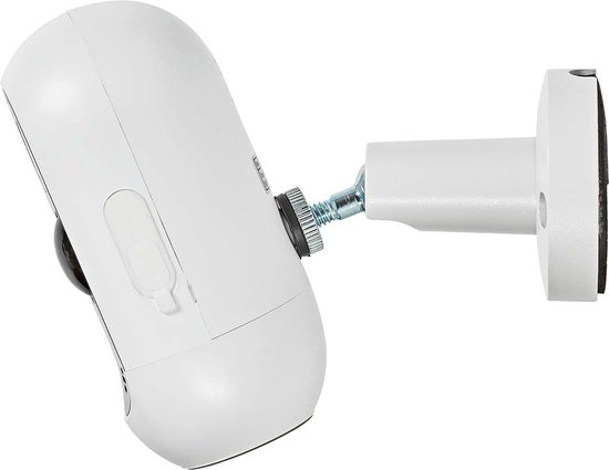 SmartLife Camera voor Buiten - Wi-Fi - Full HD 1080p - IP65 - Max. batterijduur: 6 Maanden - Cloud Opslag (optioneel) / microSD (niet inbegrepen) - 5 V DC - Met bewegingssensor - Nachtzicht - Wit