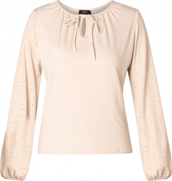 YESTA Bettine Jersey Shirt - Cream - maat 4(54/56)