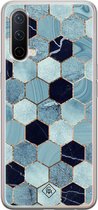 Casimoda® hoesje - Geschikt voor OnePlus Nord CE - Blue Cubes - TPU - Backcover - Blauw - Marmer