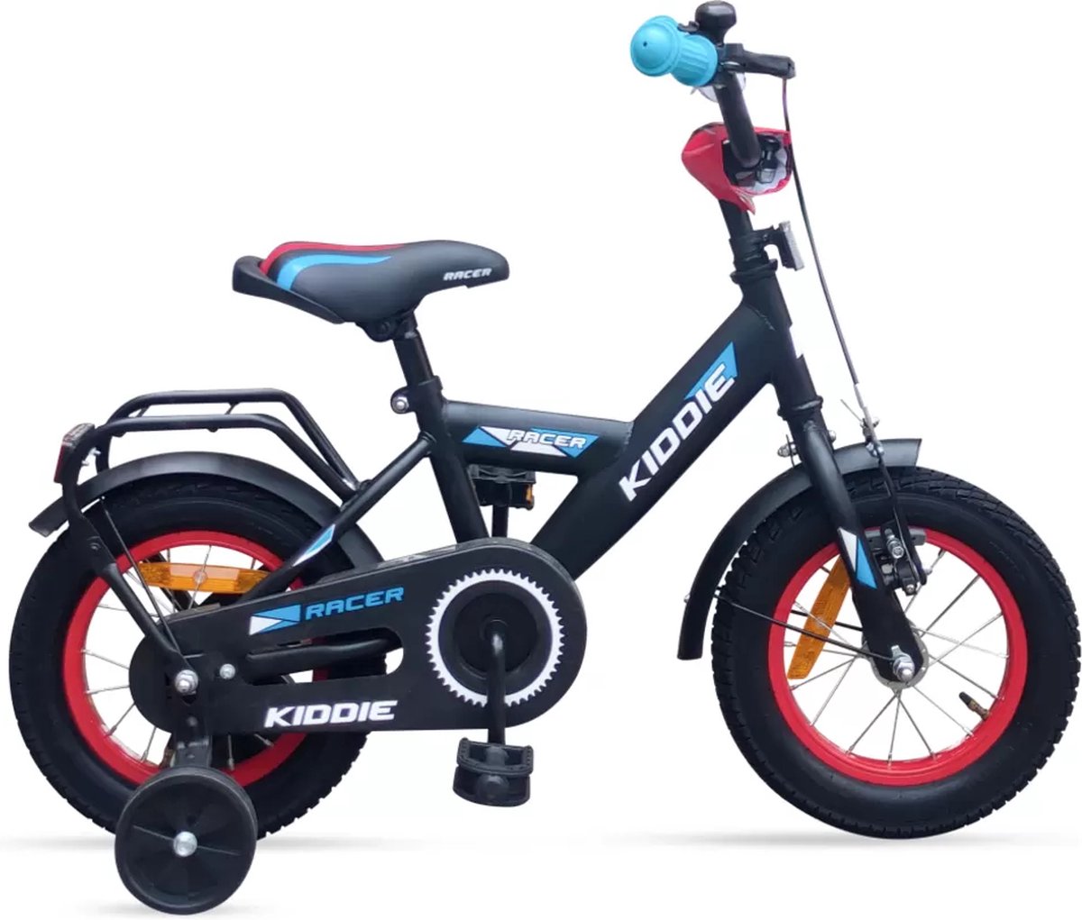 Kinderfiets Kiddie Boy 12'' Black/Blue/Red