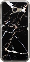 Casimoda® hoesje - Geschikt voor Samsung A5 2017 - Marmer Zwart - Backcover - Siliconen/TPU - Zwart