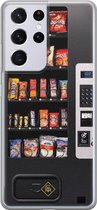 Casimoda® hoesje - Geschikt voor Samsung S21 Ultra - Snoepautomaat - Backcover - Siliconen/TPU - Zwart