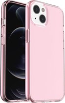 Mobigear Hoesje geschikt voor Apple iPhone 14 Telefoonhoesje Hardcase | Mobigear Crystal Backcover | iPhone 14 Case | Back Cover - Roze