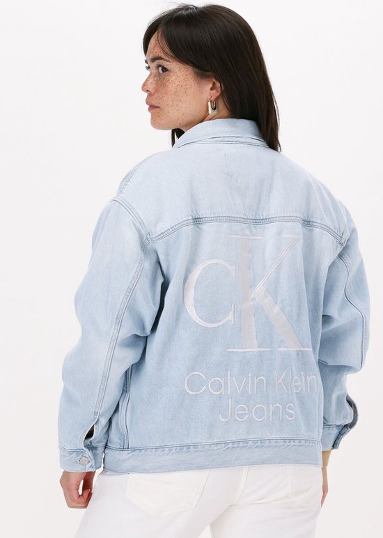 Calvin Klein Dad Denim Jacket Jassen Dames - Zomerjas - Lichtblauw - Maat L  | bol.com
