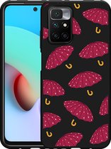 Coque Xiaomi Redmi 10 2022 Parapluies Zwart - Conçue par Cazy