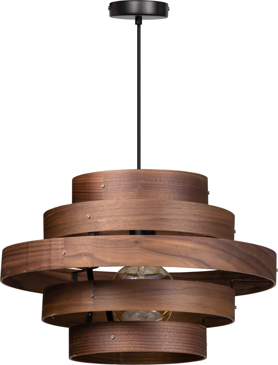 ETH Hanglamp - Plafondlamp Walnut hout - metaal
