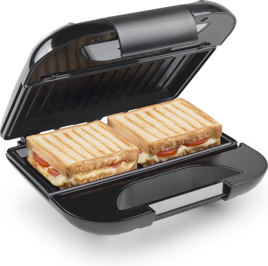 Princess 127002 Croque Monsieur machine Zwart/zilver bol