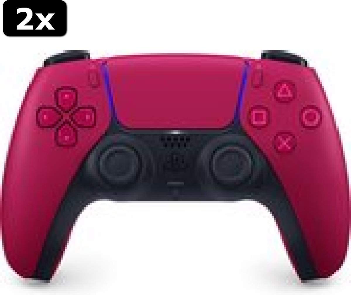 2x Sony PS5 DualSense draadloze controller - Cosmic Red
