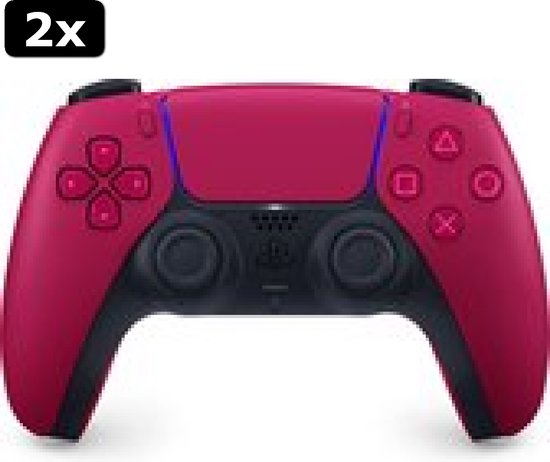 2x Sony PS5 DualSense draadloze controller - Cosmic Red