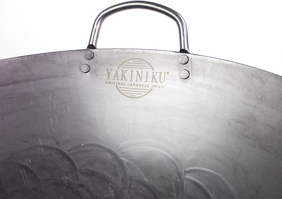 Yakiniku - Accessoire Wokpan - Diameter 30 cm - Carbonstaal - Wokpan - Wokken Kamado - Wok Bbq - Wok Kamado - BBQ Accessoires - yakiniku