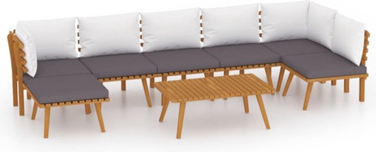vidaXL Ensemble de salon 8 pièces avec coussins vidaXL massif