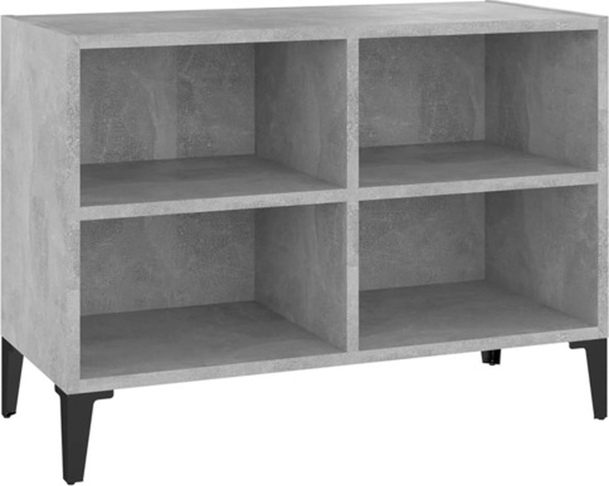 vidaXL - Tv-meubel - met - metalen - poten - 69,5x30x50 - cm - betongrijs