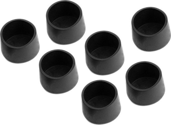 Set van 32 flexibele stoelpootdoppen rond, 32 mm, zwart) | bol.com