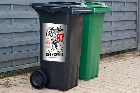 Container sticker Mancave - Honkbal - Sport - Vintage - 40x60 cm - Kliko sticker