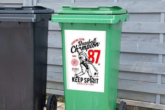 Container sticker Mancave - Honkbal - Sport - Vintage - 40x60 cm - Kliko sticker